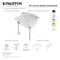 Kingston Brass 30 Carrara Marble Console Sink with Stainless Steel Legs, Marble WhitePolished Nickel LMS30M8SQ6ST - alternate 6